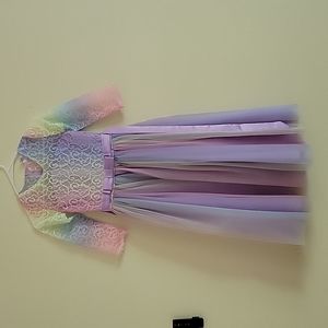 Long flowy Lace Girls Dress